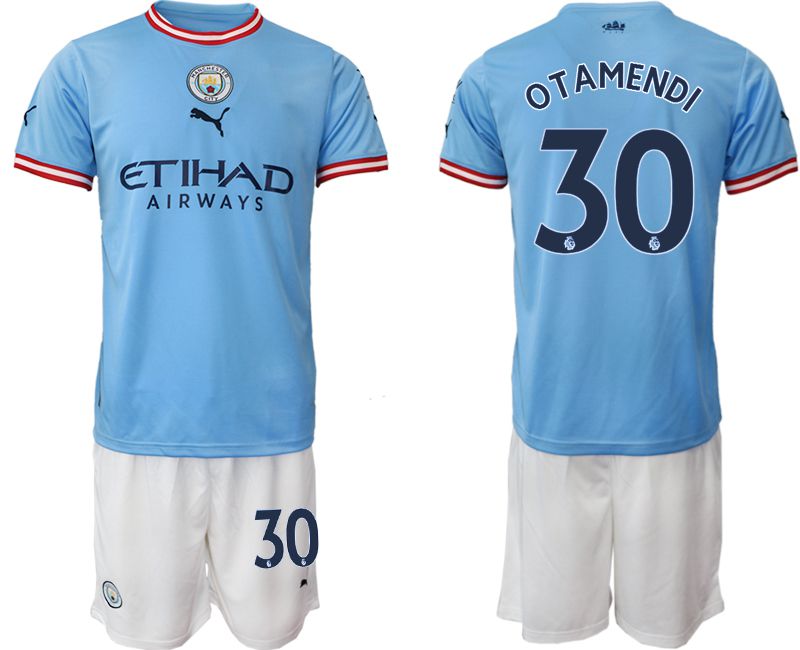 Men 2022-2023 Club Manchester City home blue #30 Soccer Jersey